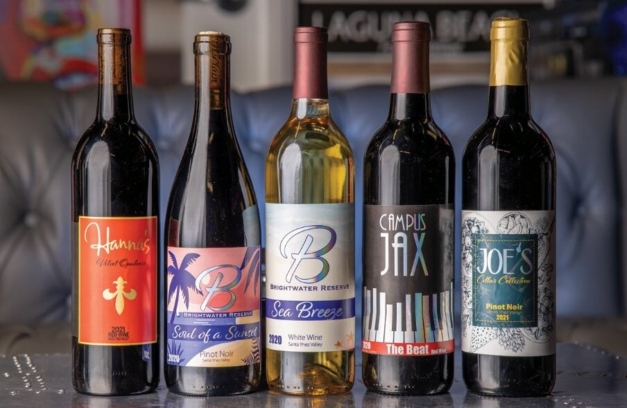 Private label wine brands created through the Virtual Winery Program